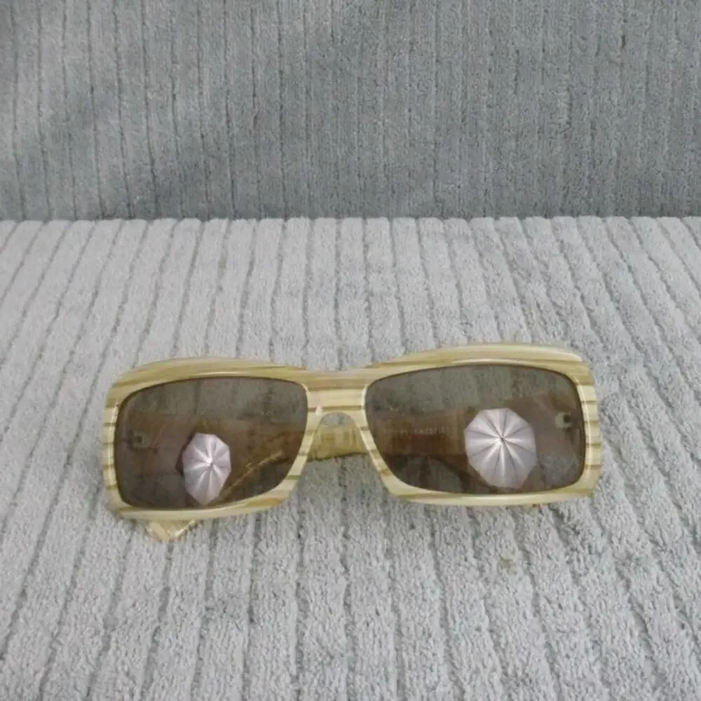 New Divine Eyewear Crush Tan Horn/Amber Sunglasses NWT Women's